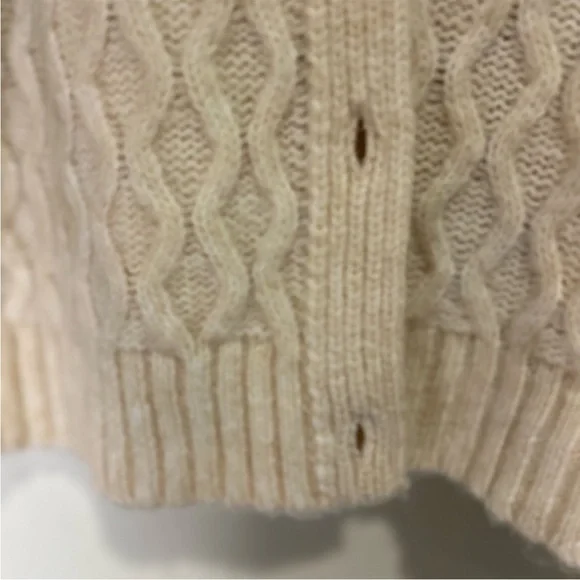 American Eagle Wool Blend Cable Knit Cardigan Sz XL - Picture 3 of 9